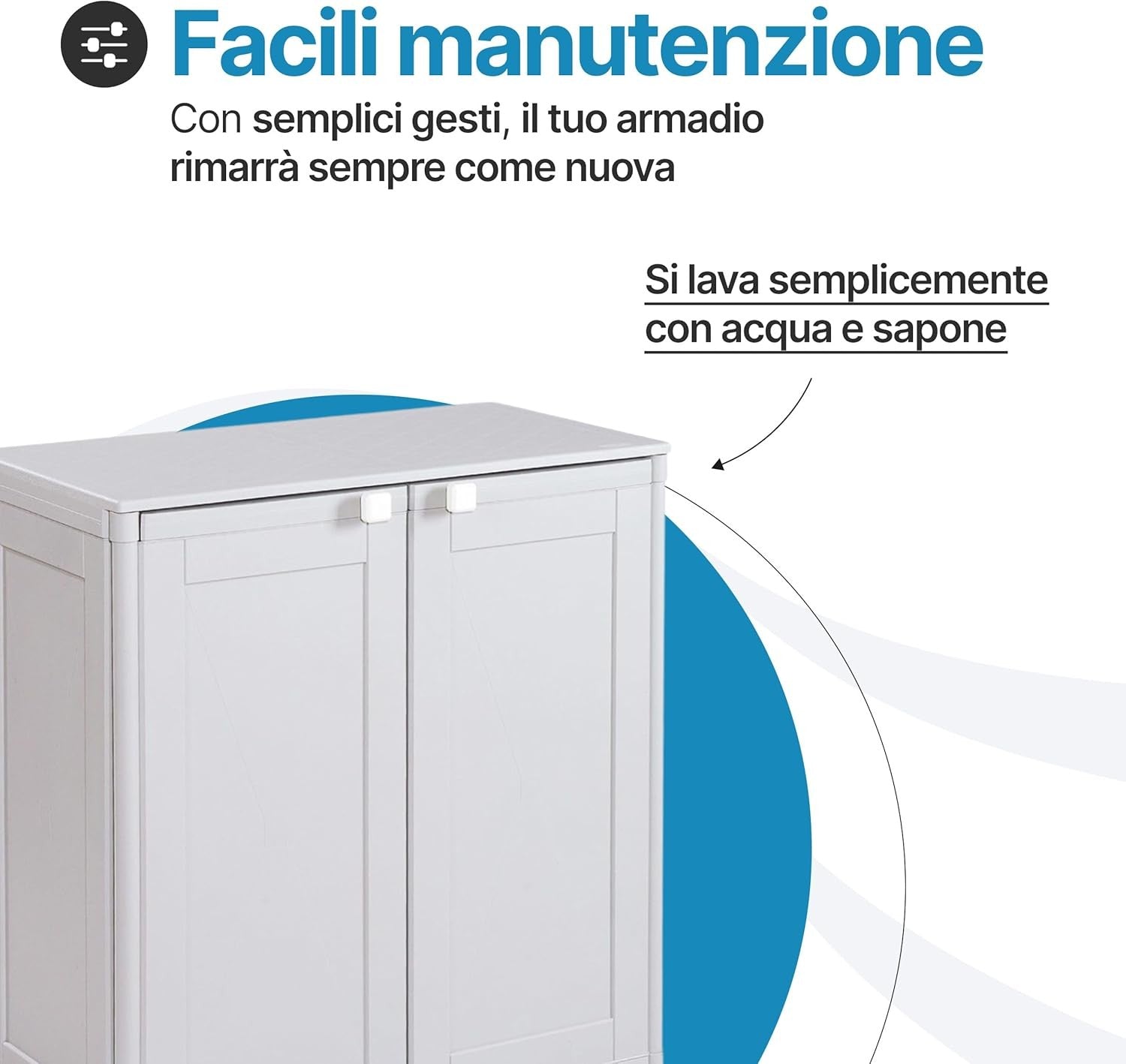 Mobile da balcone in plastica – Simplex 2 vani 3 ante