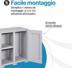 Mobile da balcone in plastica – Simplex 2 vani 3 ante