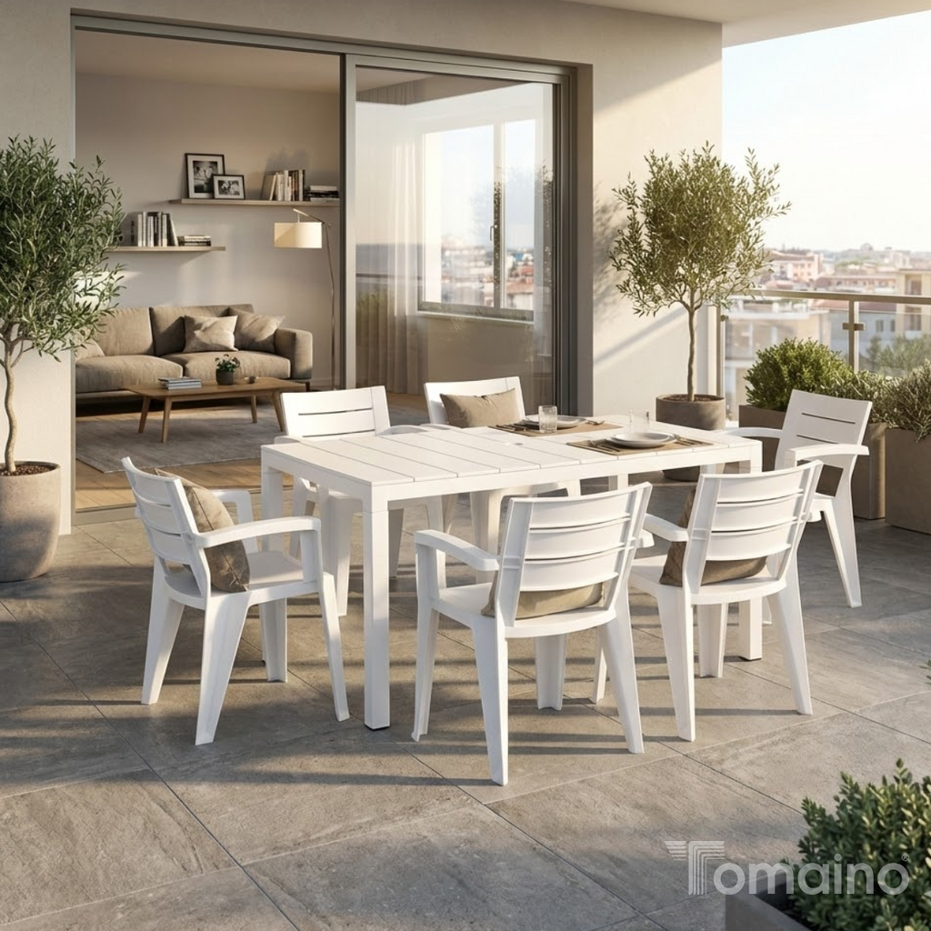 Set Savana 6 Sedie con Tavolo da Giardino
