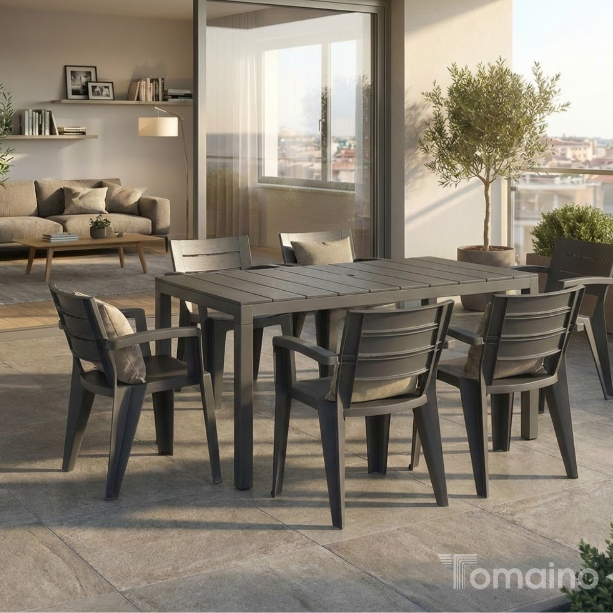 Set Savana 6 Sedie con Tavolo da Giardino
