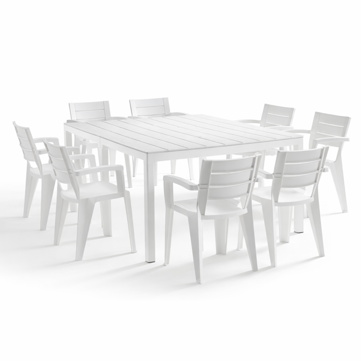 Set Savana 8 Sedie con Tavolo da Giardino Allungabile