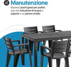 Set Savana 10 Sedie con Tavolo da Giardino Allungabile