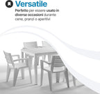 Set Savana 10 Sedie con Tavolo da Giardino Allungabile