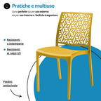 Sedia Ninfa in plastica per interno ed esterno