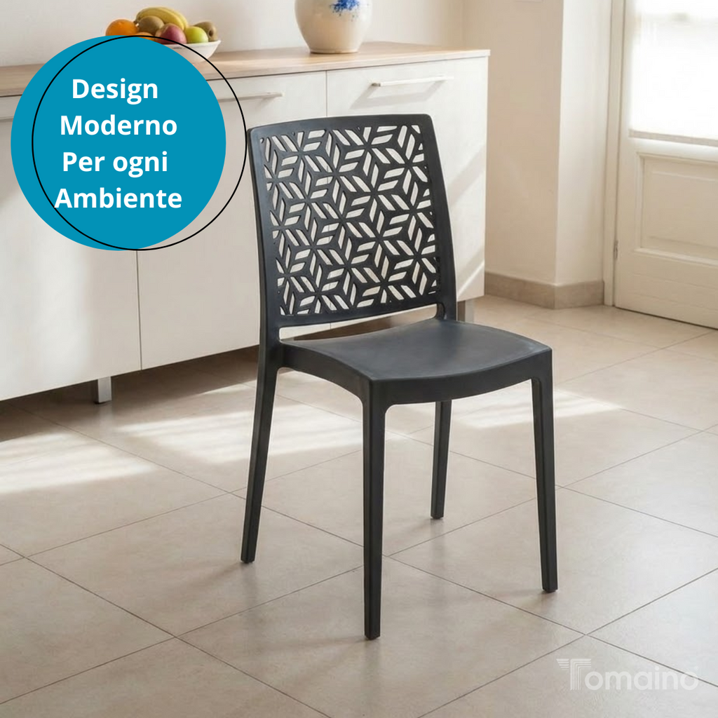 Sedia Ninfa in plastica per interno ed esterno