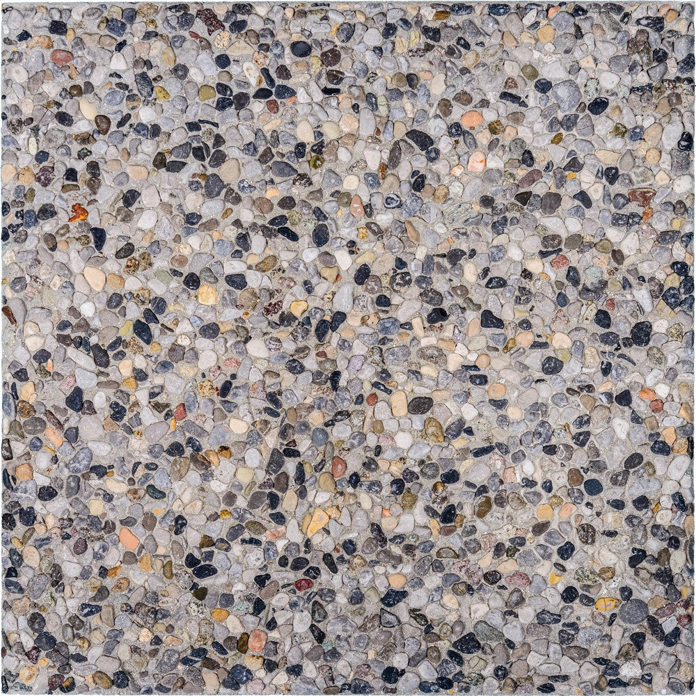 Base 40×40 per ombrellone in cemento e granigllia per ombrelloni a palo laterale