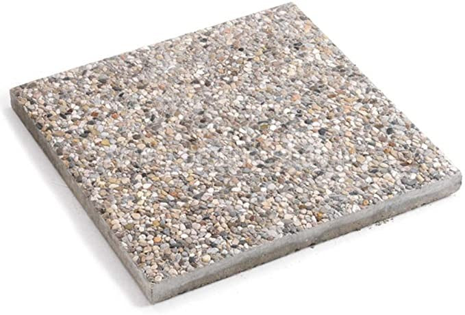 Base 40×40 per ombrellone in cemento e granigllia per ombrelloni a palo laterale