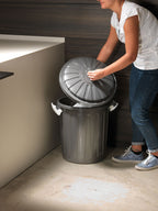 Bidone porta rifiuti da 8Lt in plastica rotondo con coperchio e maniglie – Blimwere