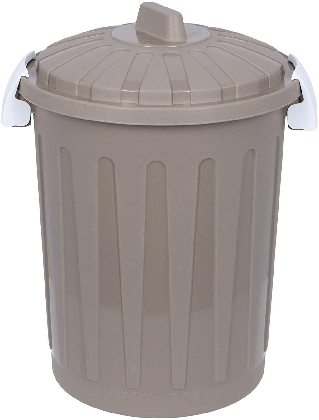 Bidone porta rifiuti da 8Lt in plastica rotondo con coperchio e maniglie – Blimwere
