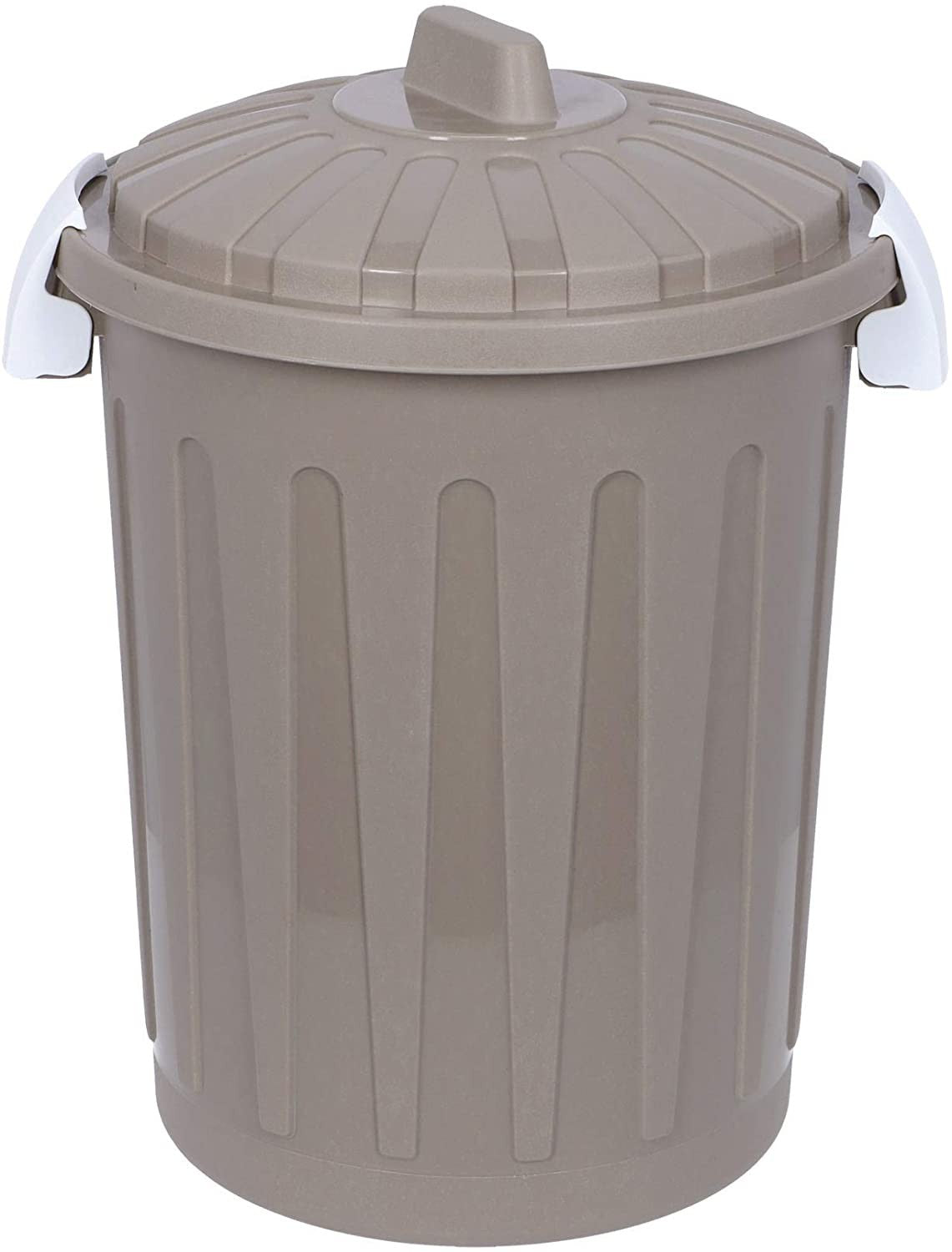 Bidone porta rifiuti da 8Lt in plastica rotondo con coperchio e maniglie – Blimwere