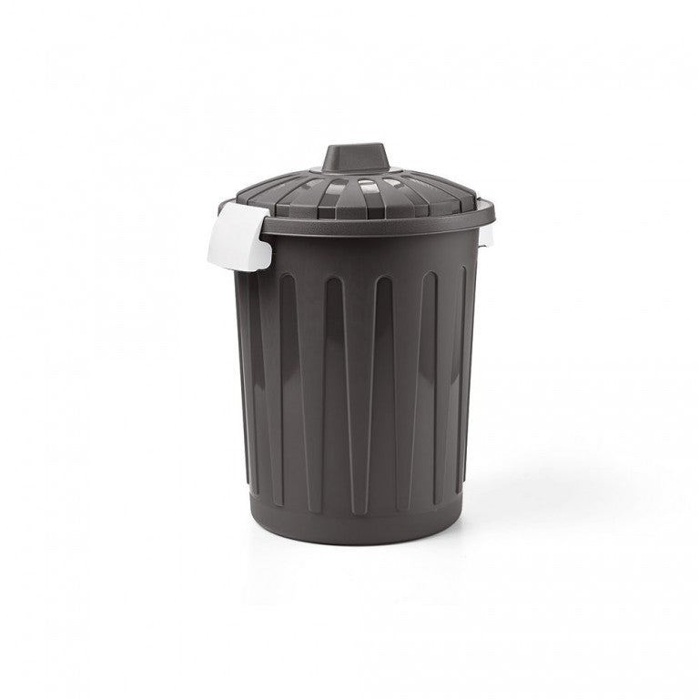 Bidone porta rifiuti da 8Lt in plastica rotondo con coperchio e maniglie – Blimwere