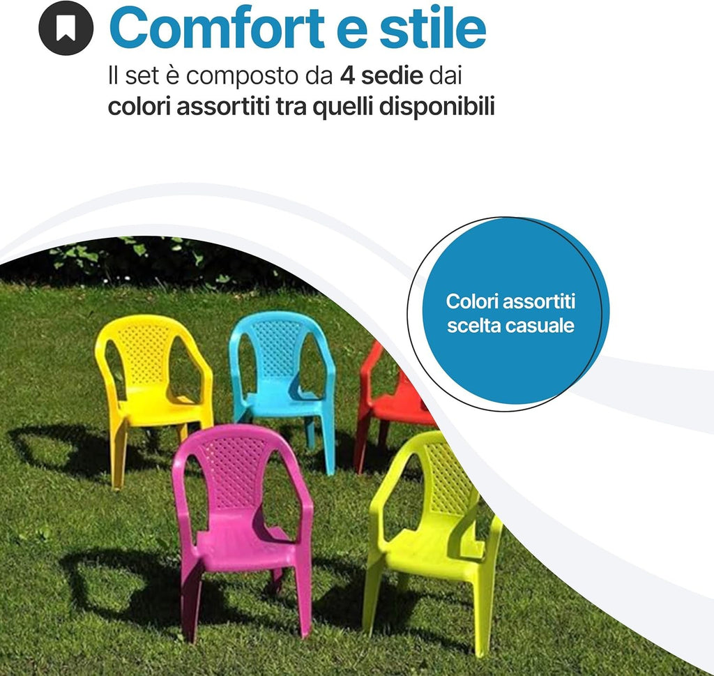 Sedia per bambini in plastica Baby Camelia