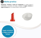 Tanica in plastica per liquidi adatta al contatto con alimenti
