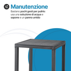 Tavolo e sedie da giardino in Rattan - Set Malibu 2