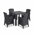 Tavolo e sedie da giardino in Rattan - Set Malibu 4