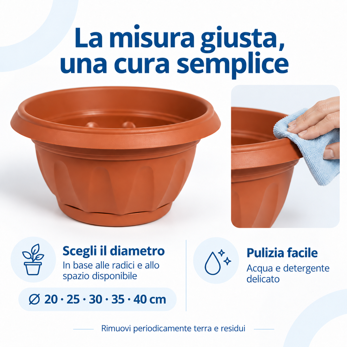 Ciotola Suprema in Plastica con Sottovaso Integrato