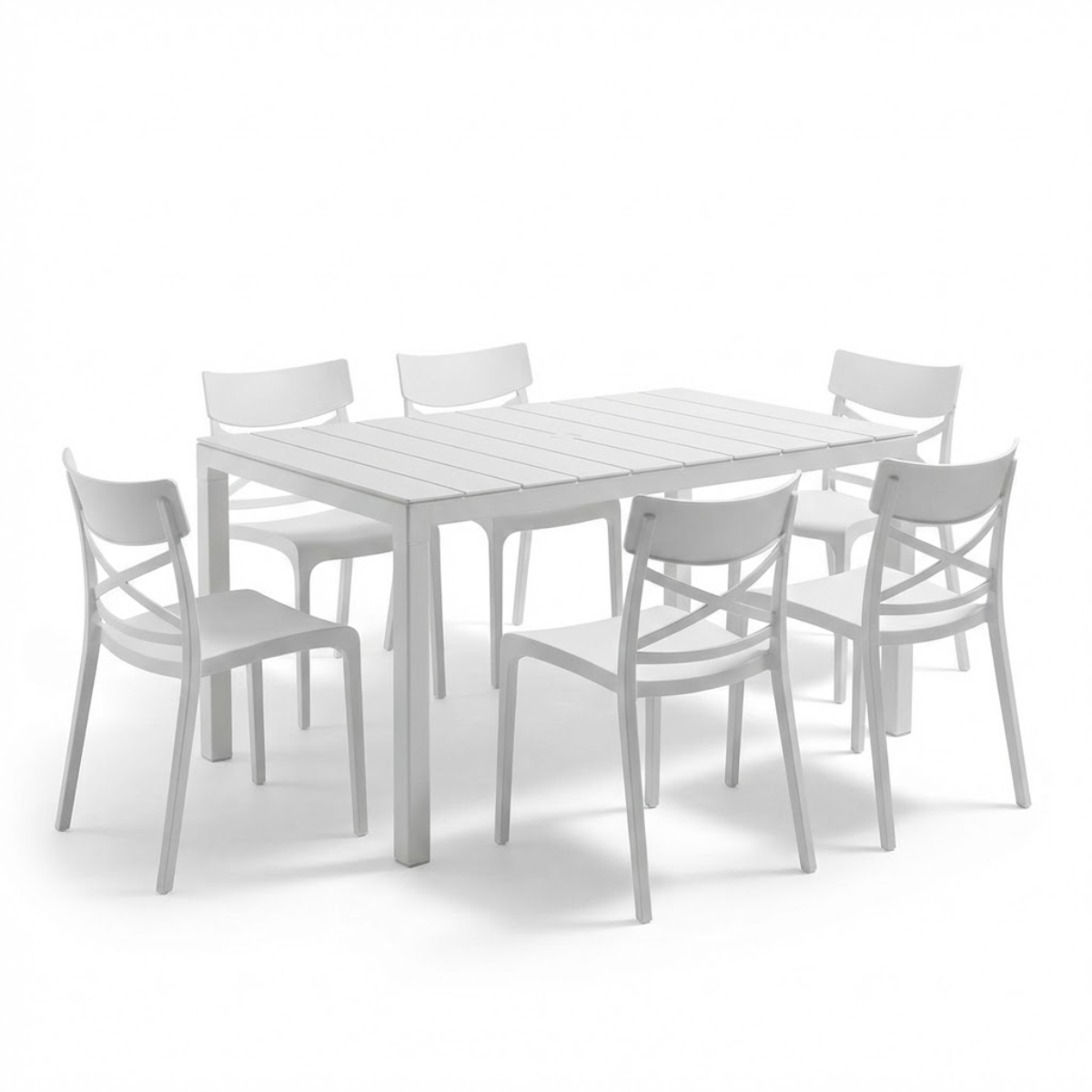 Tavolo e sedie da giardino in plastica - Set Manhattan