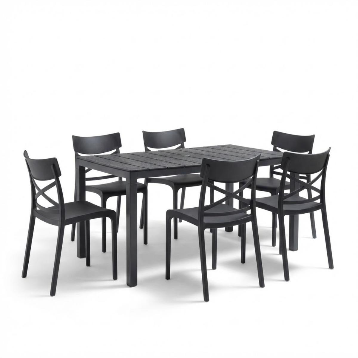 Tavolo e sedie da giardino in plastica - Set Manhattan