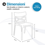Tavolo e sedie da giardino in plastica - Set Manhattan