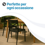 Tavolo e sedie da giardino in plastica - Set Manhattan