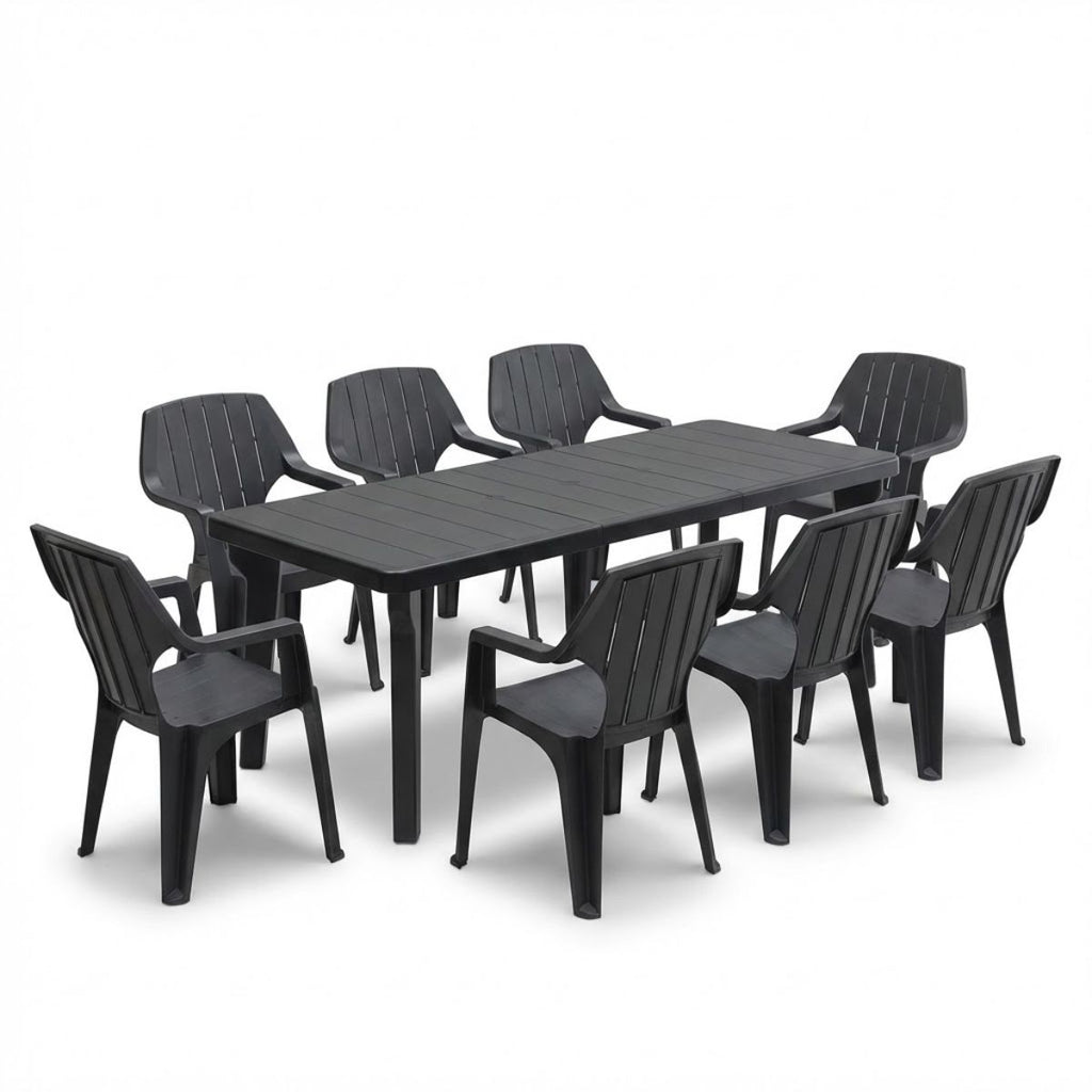 Tavolo e sedie da giardino in plastica - Set Miami 8