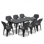 Tavolo e sedie da giardino in plastica - Set Miami 8
