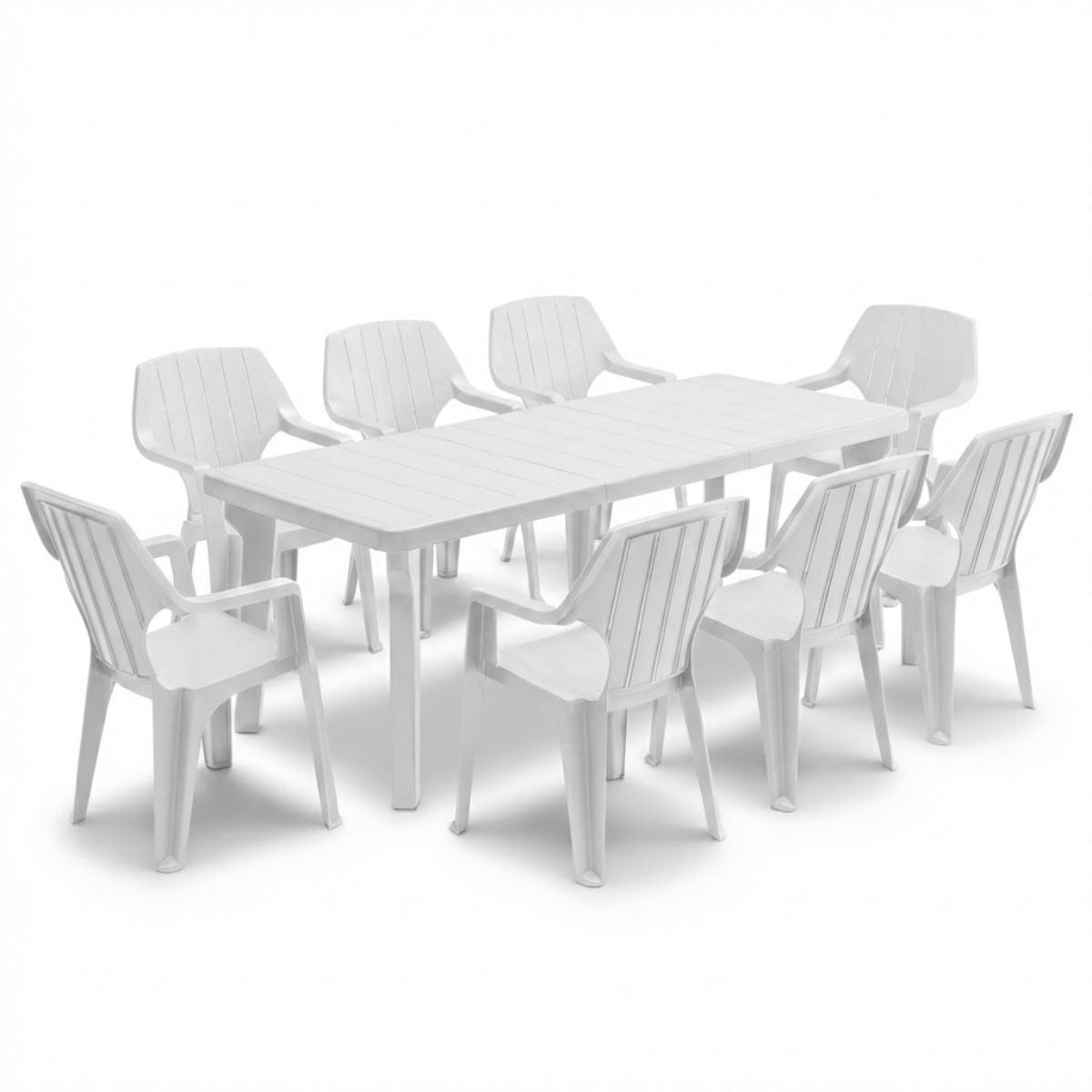 Tavolo e sedie da giardino in plastica - Set Miami 8