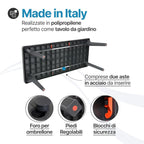 Tavolo e sedie da giardino in plastica - Set Miami 8