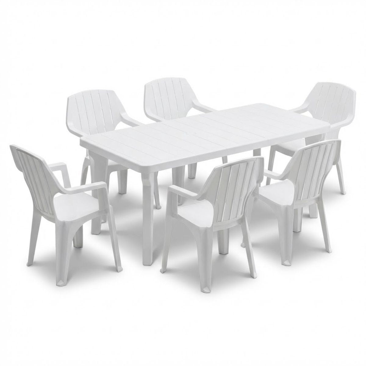 Tavolo e sedie da giardino in plastica - Set Miami 6
