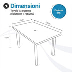 Sedie e tavolo da giardino in plastica - Set Sila