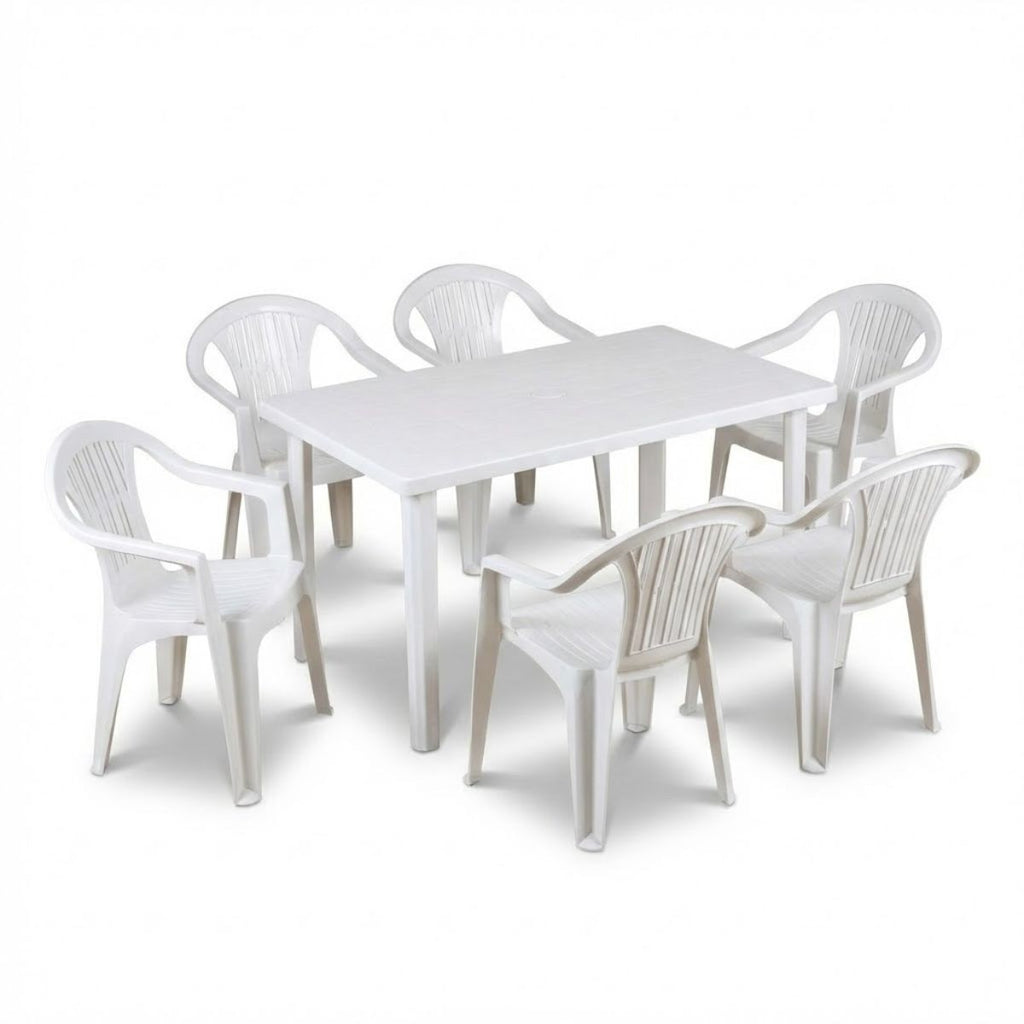 Sedie e tavolo da giardino in plastica - Set Sila Grande