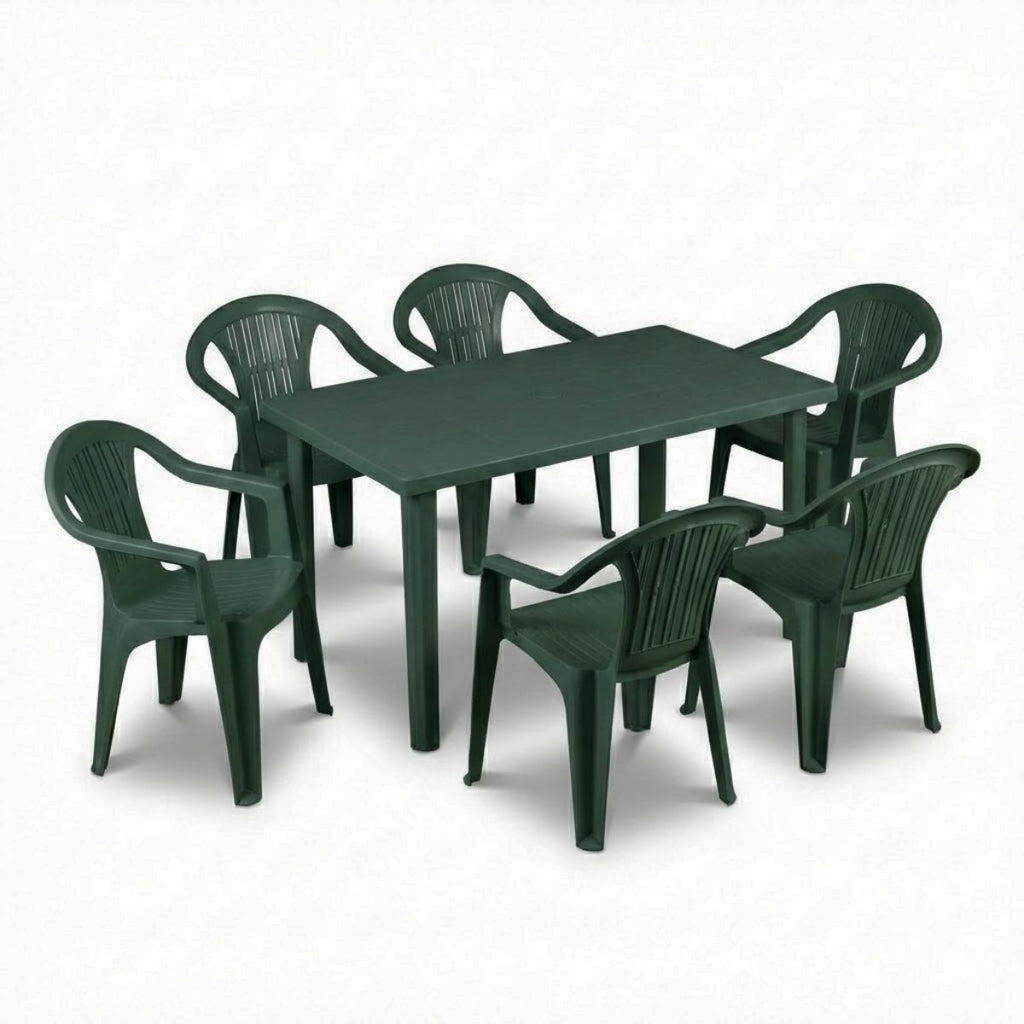 Sedie e tavolo da giardino in plastica - Set Sila Grande