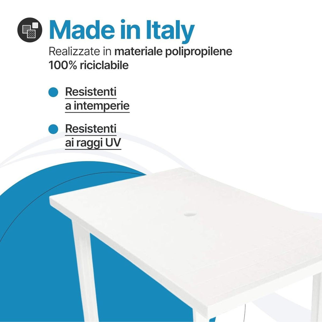 Sedie e tavolo da giardino in plastica - Set Sila Grande