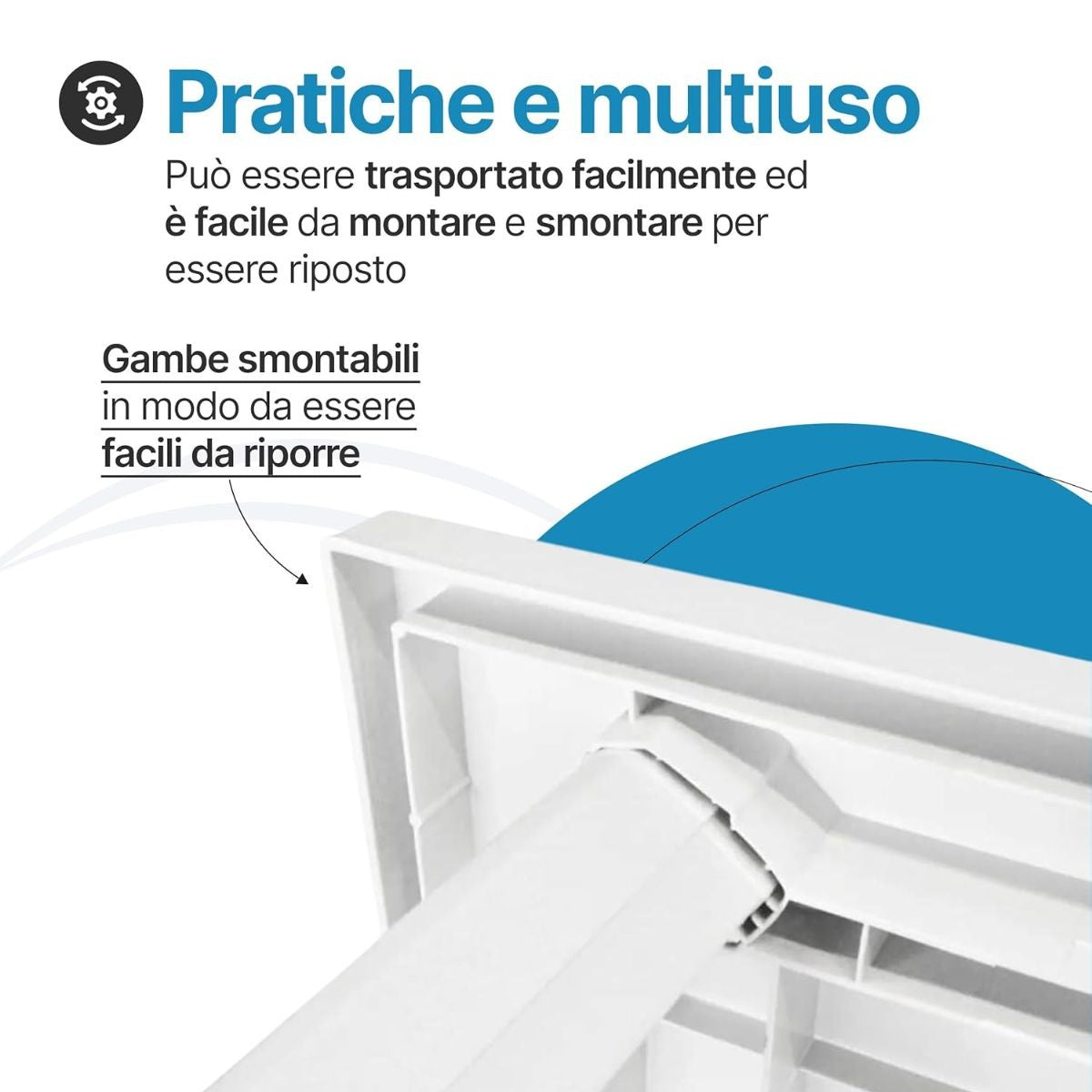 Sedie e tavolo da giardino in plastica - Set Sila Grande