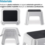Sgabello Antiscivolo Bagno e Cucina in Plastica