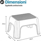 Sgabello Antiscivolo Bagno e Cucina in Plastica