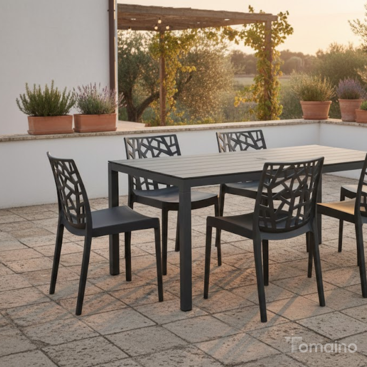 Sedia Matrix in plastica per interno ed esterno