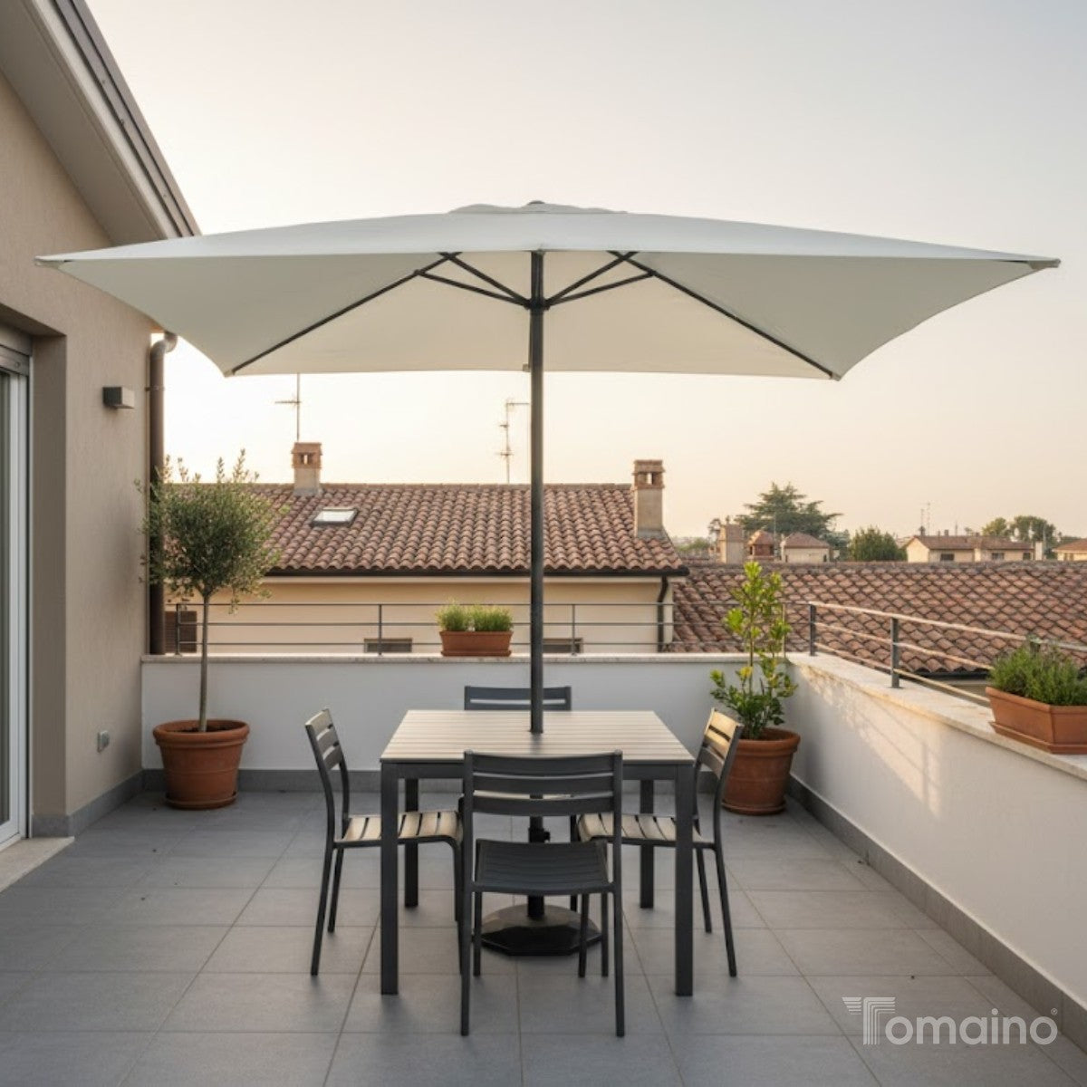 Ombrellone da giardino 3x2 in acciaio - Montata 5075G