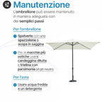 Ombrellone da giardino 3x2 in acciaio - Montata 5075G