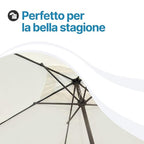 Ombrellone da giardino 3x2 in acciaio - Montata 5075G