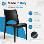 Sedia Paris per interno ed esterno in plastica