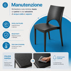 Sedia Paris per interno ed esterno in plastica