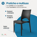 Sedia Paris per interno ed esterno in plastica