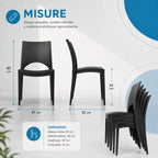 Sedia Paris per interno ed esterno in plastica