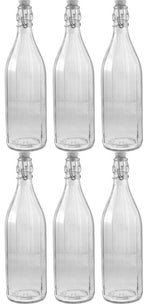 Set 6 Bottiglie di Vetro per Acqua 1lt
