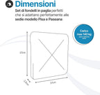 Sedile di ricambio per sedia modello Pisa, in paglia 37×37 cm