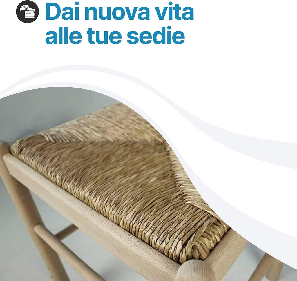 Sedile di ricambio per sedia modello Pisa, in paglia 37×37 cm