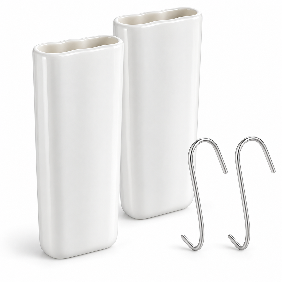 Evaporatore per termosifone in ceramica bianca con gancio