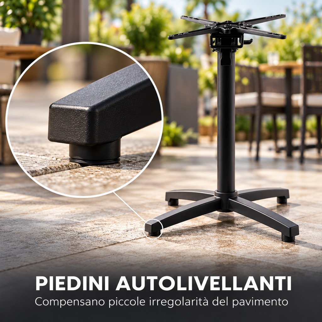 piedini autolivellanti base tavolo per conrtact pieghevole
