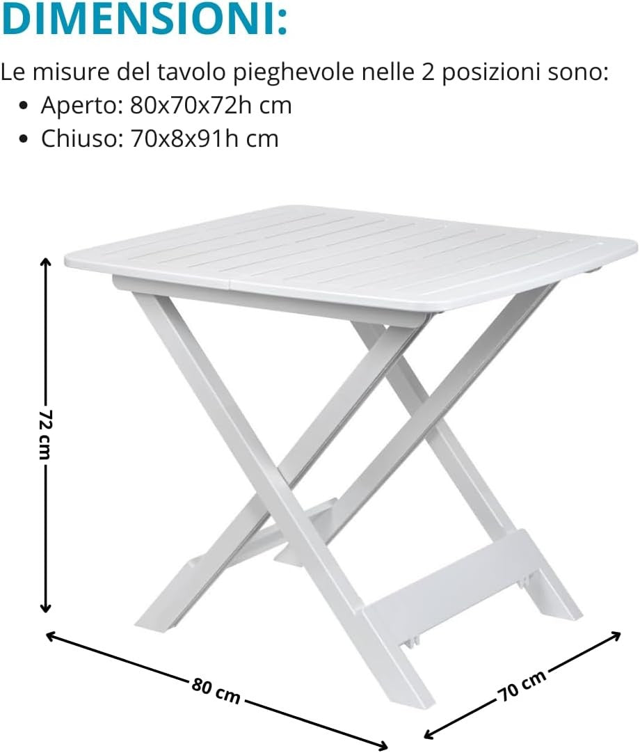 Tavolo in plastica pieghevole Tevere